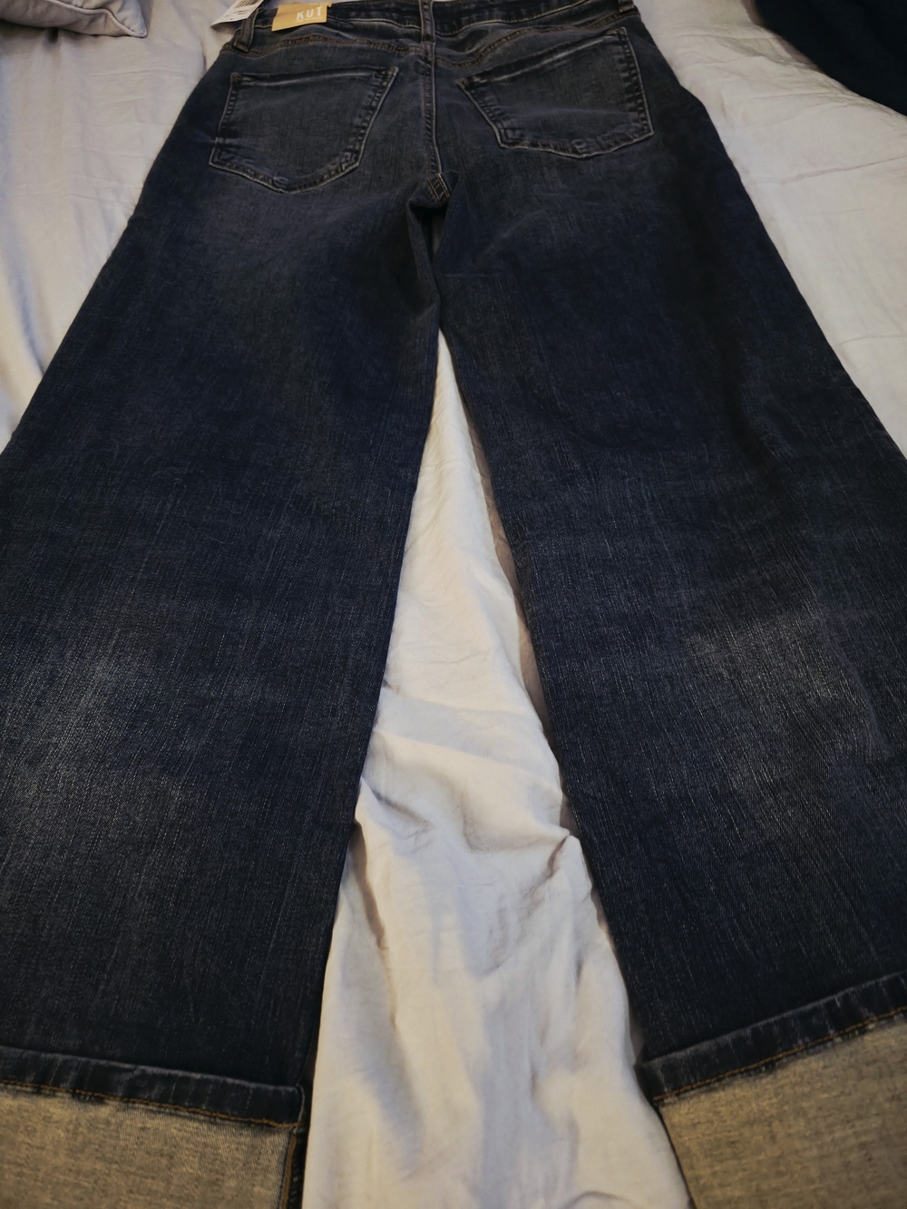 Kut From The Kloth Womens High Rise Wide Leg Cuffed Jeans. Size 2 NWT. - Picture 12 of 14